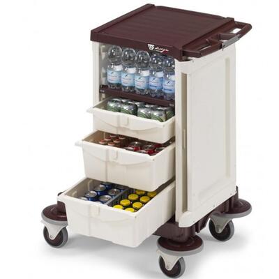 Carro Hotel reposição Mini Bar 3 Gavetas